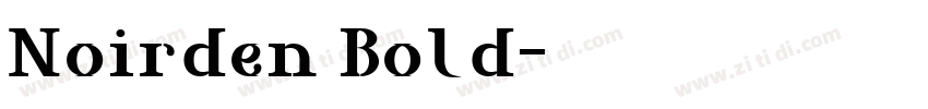 Noirden Bold字体转换